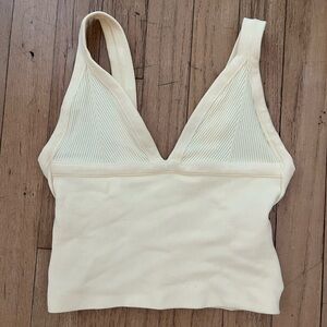 Urban Outfitters Cream Ribbed Bra Top